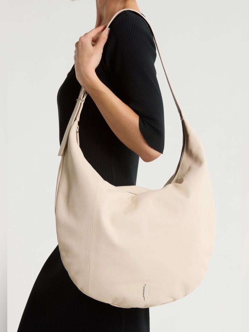 Oversize Wyatt Leather Hobo Bag NWT